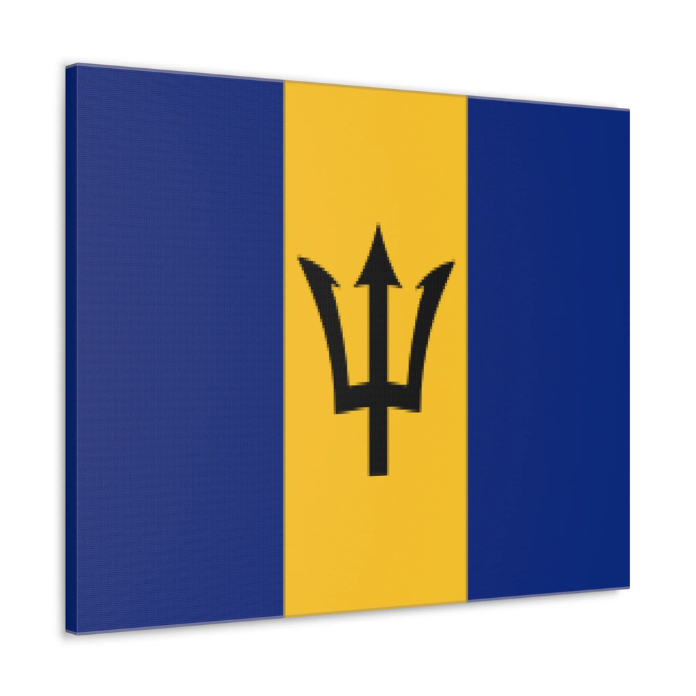 Barbados Country Flag Canvas Vibrant Wall Art Unframed Home Decor